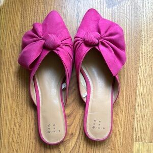 A New Day Pink Bow Mules